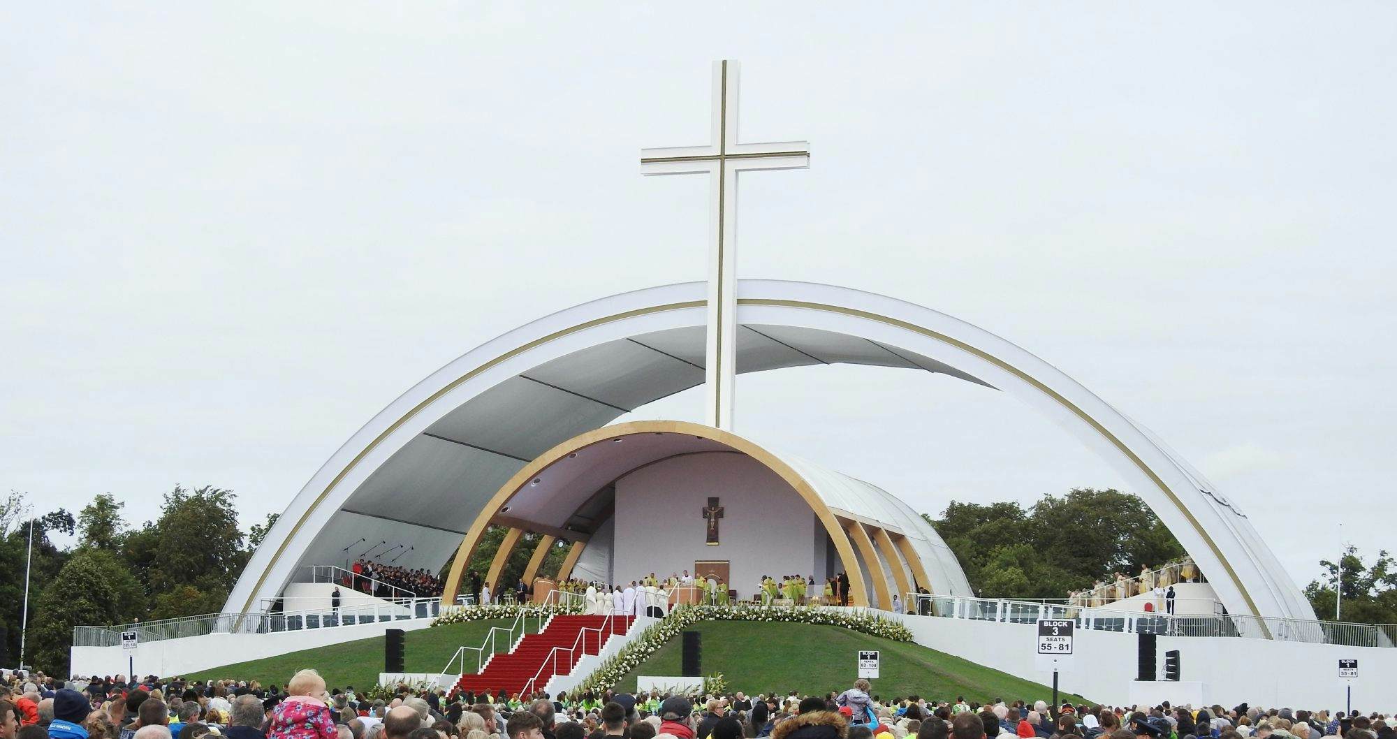 26th  August 2018 Dublin. Papal visit to Ireland. Image taken at Pope Francis's mass in Phoenix Park, Dublin, to hundreds of thousands in attendance.